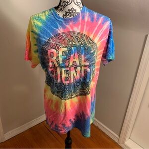 Real Friends tie-dye band shirt in size M